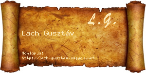 Lach Gusztáv névjegykártya