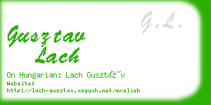 gusztav lach business card